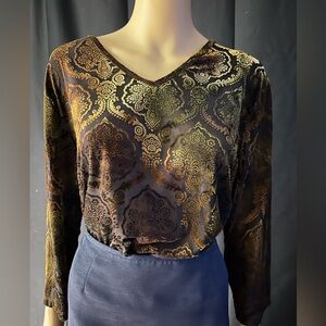 Elegant Black and Gold Women's Top